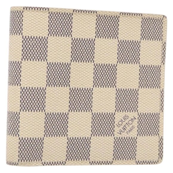 LOUIS VUITTON Damier Azur Porte Feuille Marco Bifold Wallet N60018 Auth 138920V - Picture 1 of 16